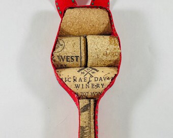 Cork Wine Glass Ornament