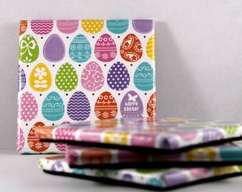 Colorful Easter Eggs Ceraminc Coasters