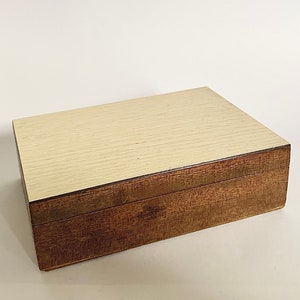 Scatola antica per sigari, scatola antica per sigarette, scatola SEITA, scatola vintage in legno e formica, scatola antica originale, scatola in formica