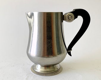 Vintage milk jug, Antique Létang Rémy milk jug, Antique stainless steel milk jug, Milk jug Made in France, Antique milk jug, Metal milk jug