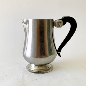 Vintage milk jug, Old milk jug Létang Rémy, Old stainless steel milk jug, Milk jug Made in France, Old milk jug, Metal milk jug