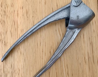 Vintage garlic press, Aluminum garlic press, Garlic press France, Vintage kitchen utensil