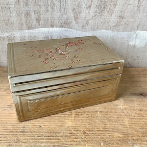 Jewelry box, Metal and wooden box, Old box, Handmade box, Vintage box, Unique box, Metal box, Original metal box