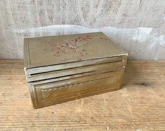 Jewelry box, Metal and wooden box, Old box, Handmade box, Vintage box, Unique box, Metal box, Original metal box