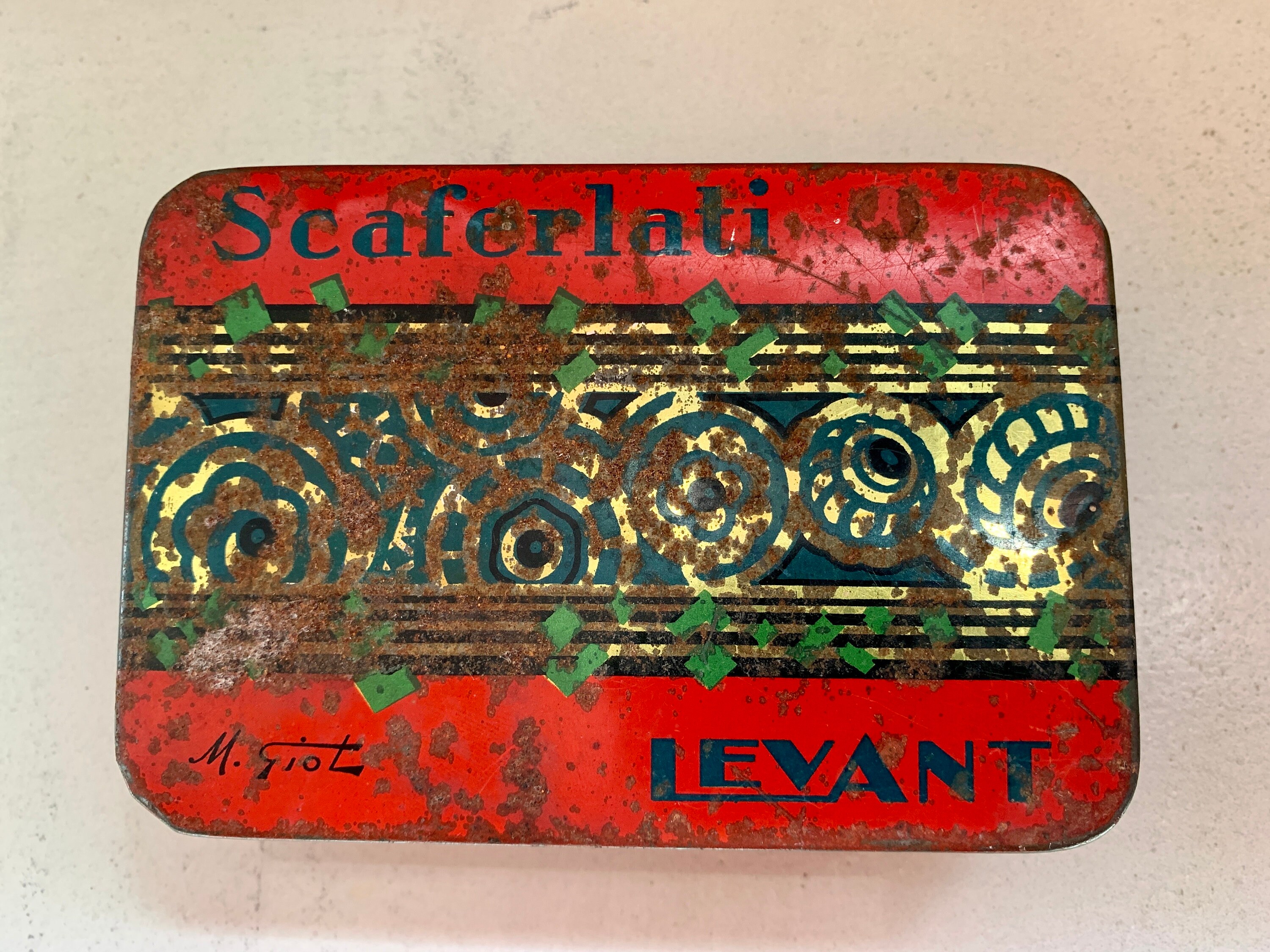 scaferlati tobacco Scaferlati LEVANT Cigar Box, Vintage Metal Box, Old Cigar Box, Old  Advertising Box, Advertising Metal Box