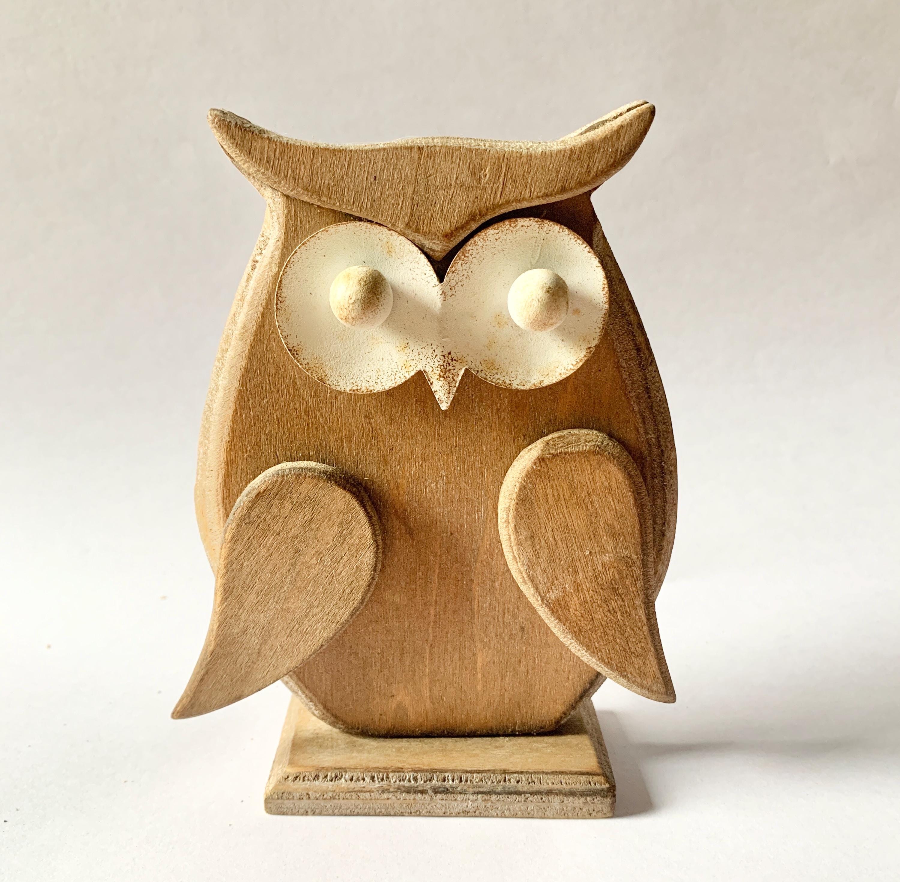 Statue Hibou Moderne En Métal - Figurine Sculpture Décorative Animal - Décoration Maison & Bureau - 17 Cm - Idée Cadeau Originale