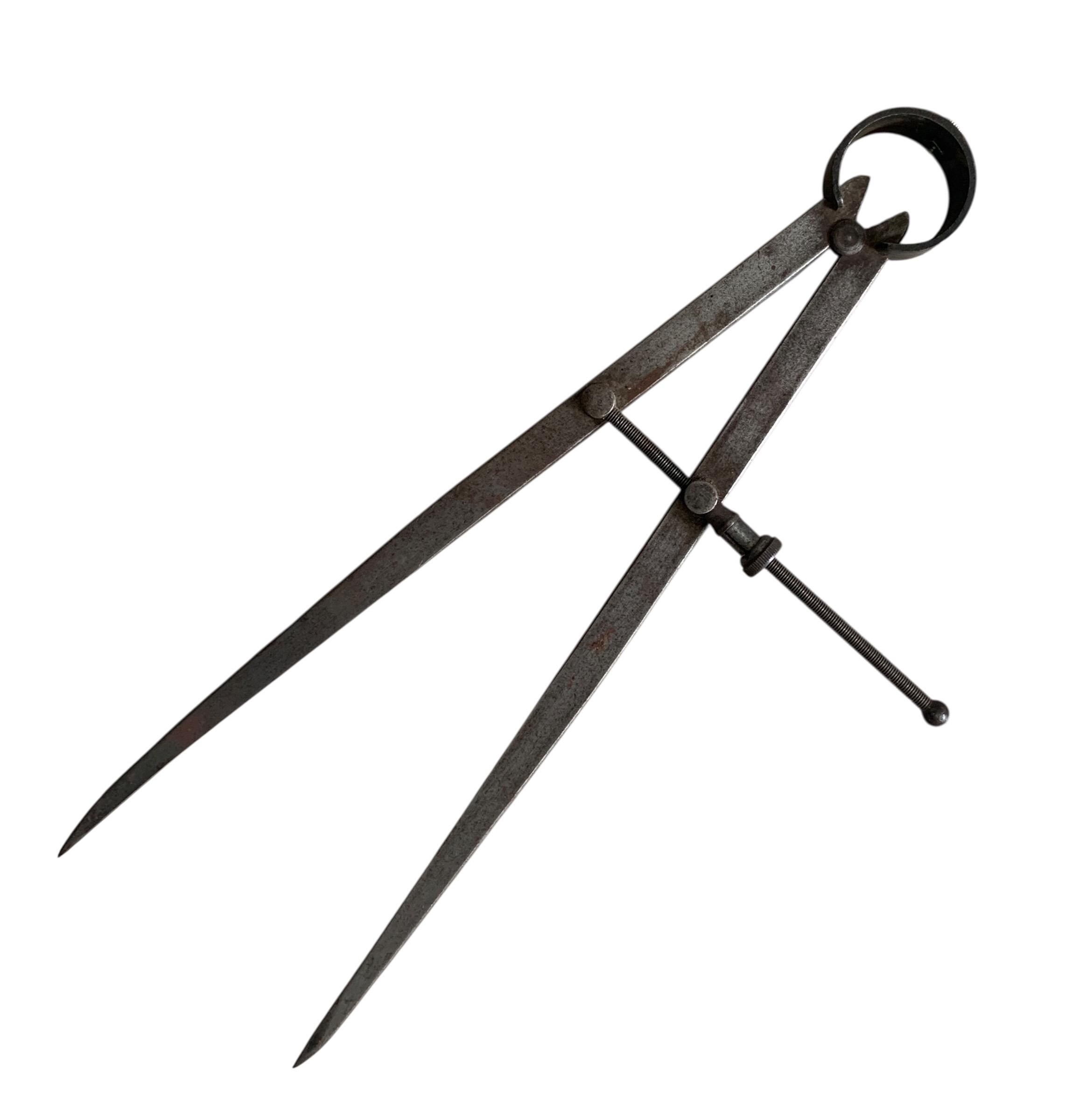 Compas De Mesure Vintage – Instrument De Géométrie Ancien, Usage Décoratif Ou Pratique