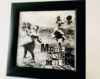 Framed photo war 14 18, Offbeat humor poster, Humor decoration gift, Humorous photo, Anti-war photo, Love art not war