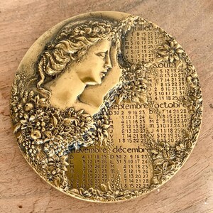 Presse-papiers Rond En Laiton Massif - Décoration De Bureau Élégante Et Lourde Style Chinois