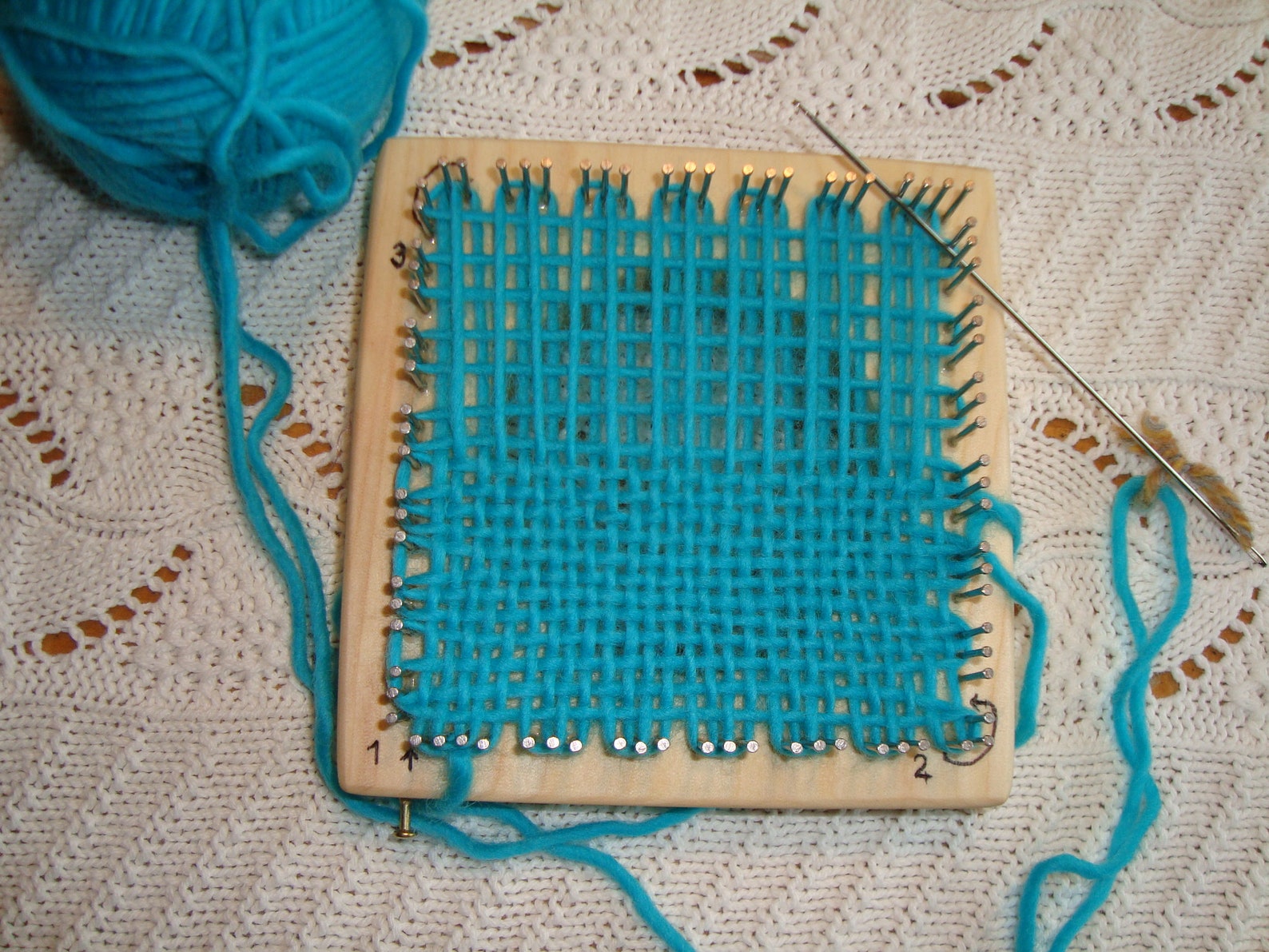 4 x 4 Pin Loom 3 Pin Weaving Wood Pin Loom 4x4 Etsy