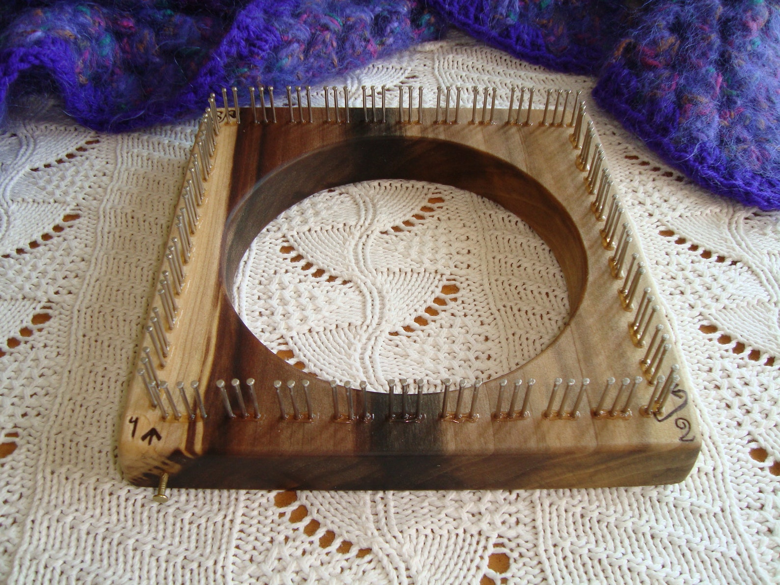 6 x 6 Pin Loom 3 Pin Weaving Wood Pin Loom 6x6 Loom Etsy