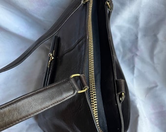 COACH - ポポロン COACH Vintage 70s Coach Zip Top Tote Bag Leather Kisslock