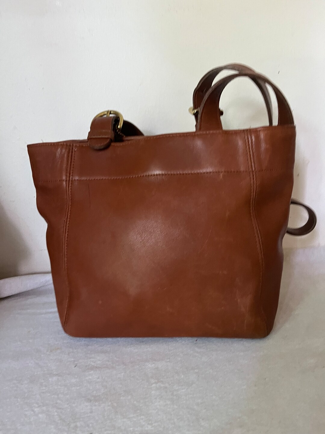 Coach Vintage Soho Carryall Bucket Bag Brown Shoulder Tote Purse