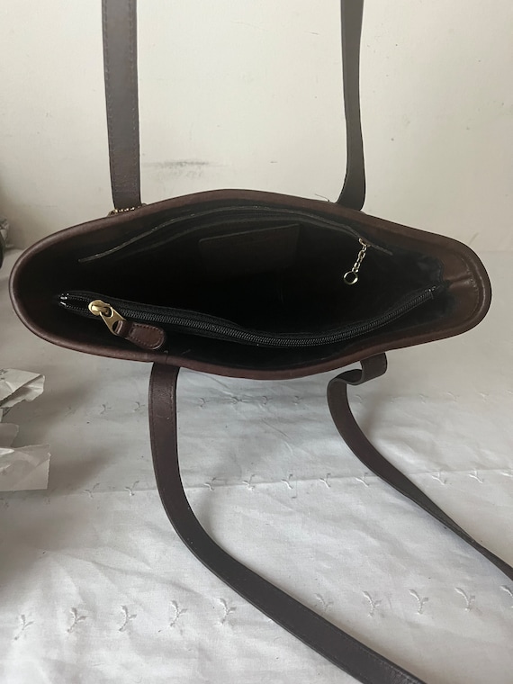 COACH Vintage Legacy Lunch Tote Brown Leather Shoulder Bag Handbag