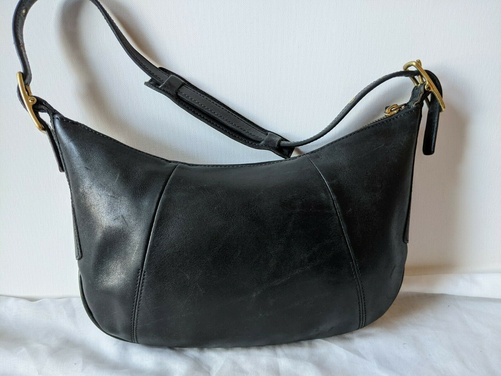 Coach Vintage Black Leather Hobo Bag 9214 - Etsy