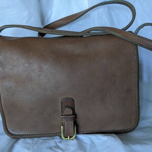 Vintage COACH Tan Leather Shoulder Saddle Bag Purse 3624