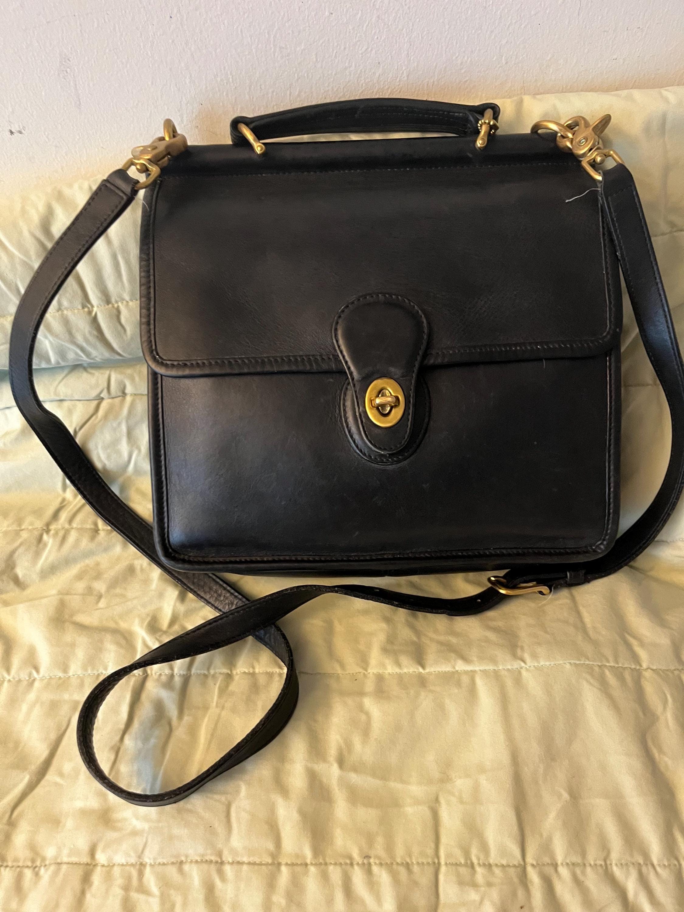 バッグ COACH Vintage Satchel Black Shoulder Bag COACH Vintage Satchel Black Shoulder Bag