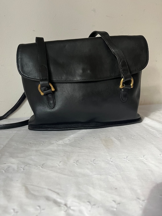 Coach Vintage Leather Brown Ergo Flap Shoulder Bag N E0769