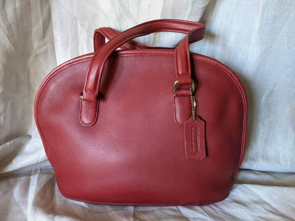 バッグ Vintage Coach Pelham Zip Green Handbag New Vintage Coach 9959 Bottle Green Petite Pelham Zip - Etsy