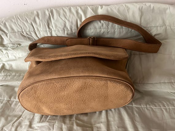 COACH Vintage Tan Plebble Leather Sonoma Flip Shoulder Cross Body 