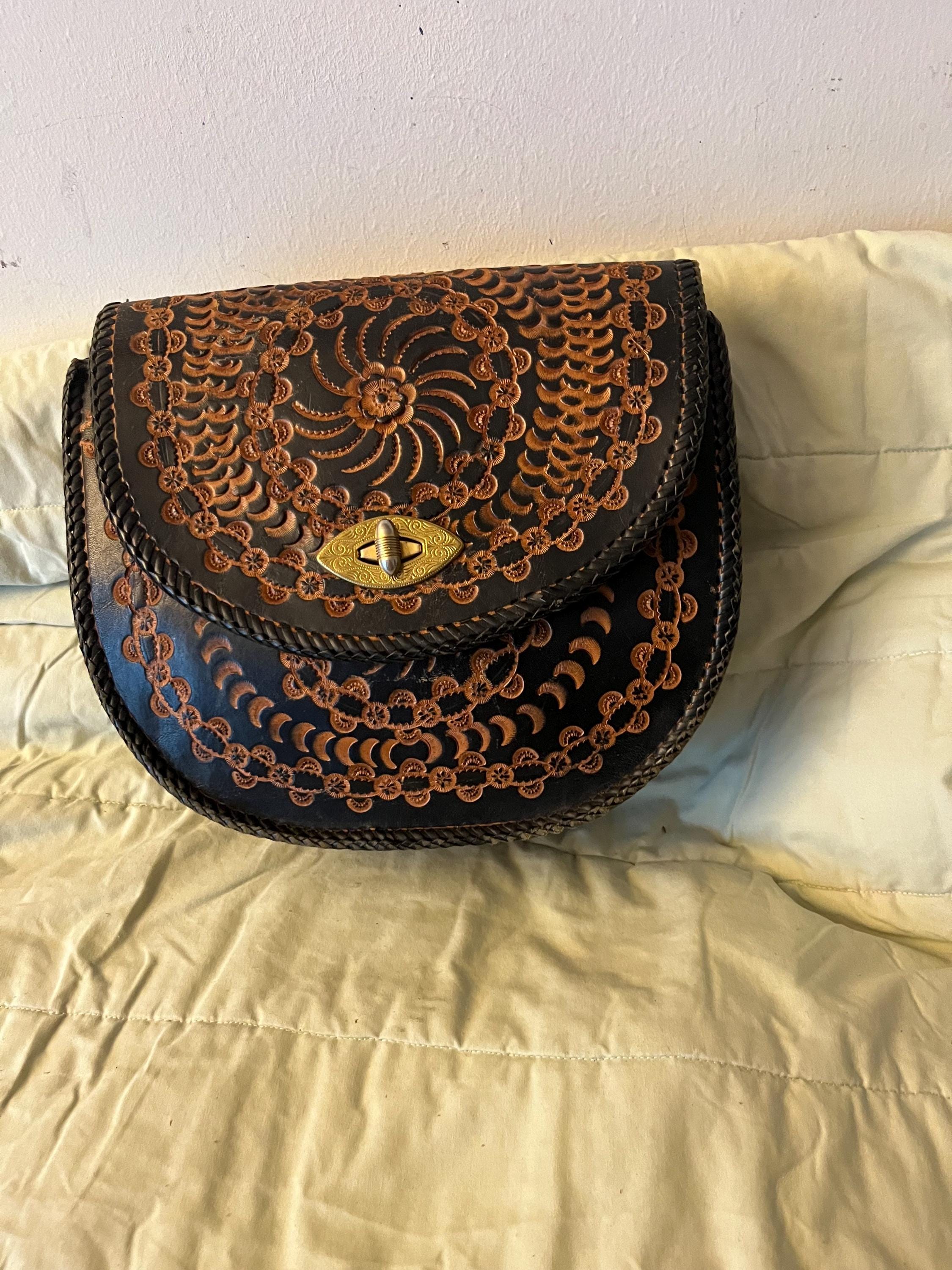 Vintage Hippie Leather Bag - Etsy