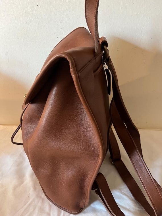 Vintage Coach Brown Leather Large Backpack Legacy Rucksack 9943