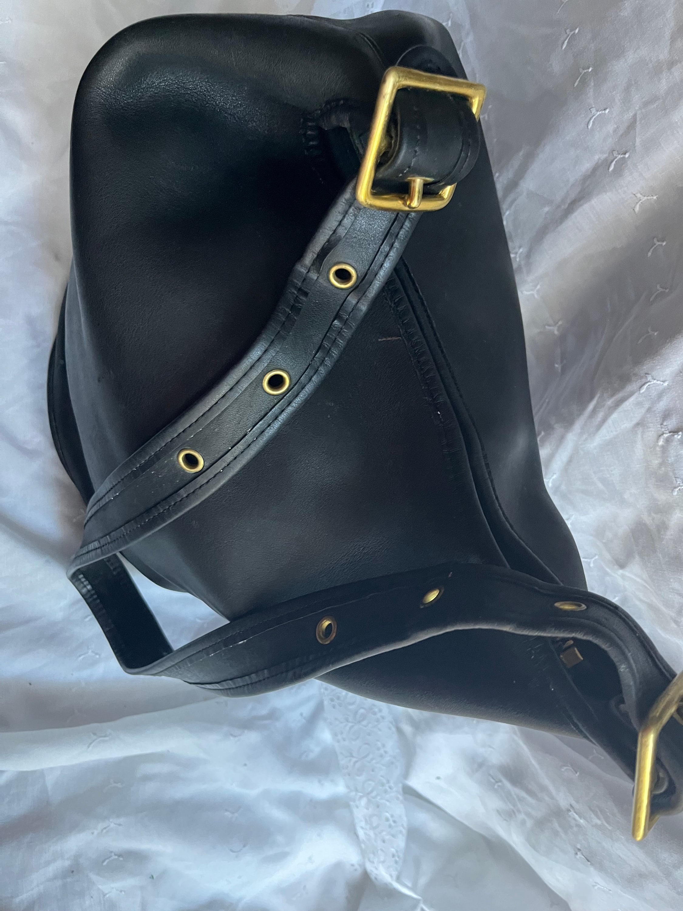 バッグ COACH Vintage Leather Bucket Shoulder Vintage 80s COACH Bag, Tan Leather Coach Bucket Bag, Crossbody or