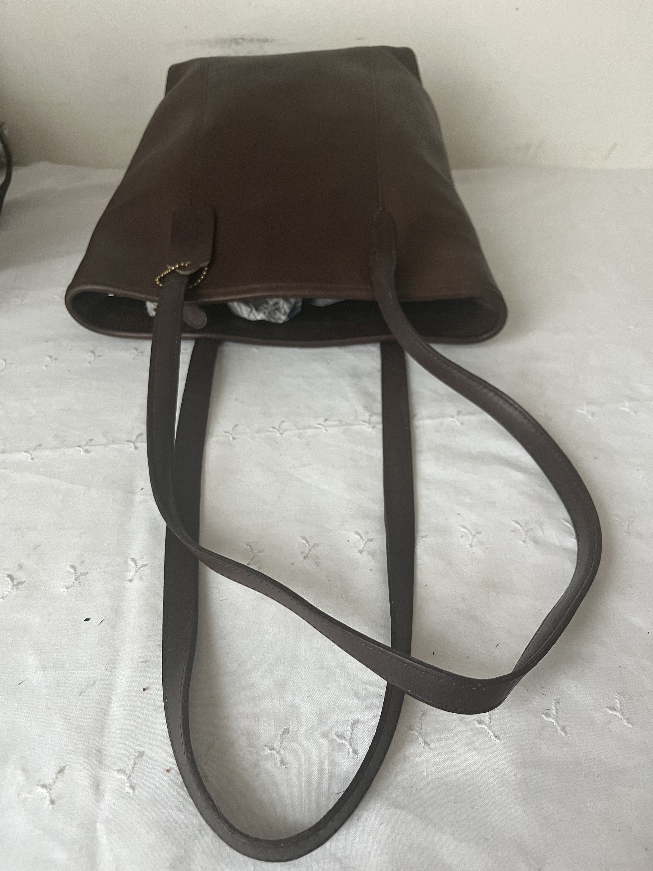COACH Vintage Legacy Lunch Tote Brown Leather Shoulder Bag Handbag