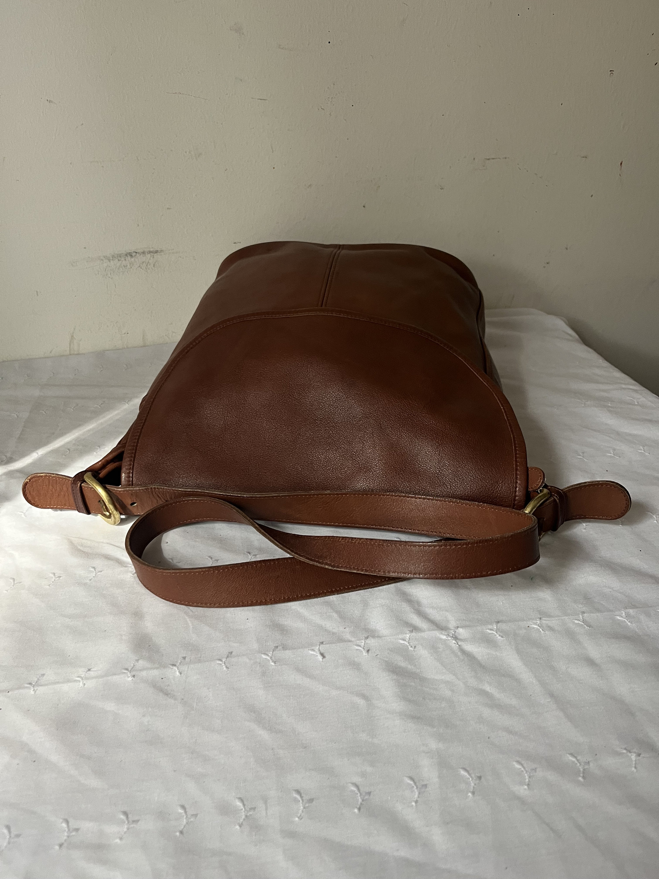 Vintage Coach Brown Leather Whitney Bag Flap Crossbody
