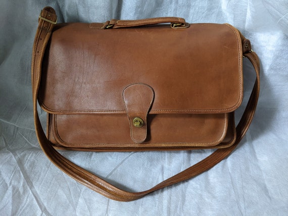 Vintage Coach Colebrook Briefcase, British Tan Leathe… - Gem