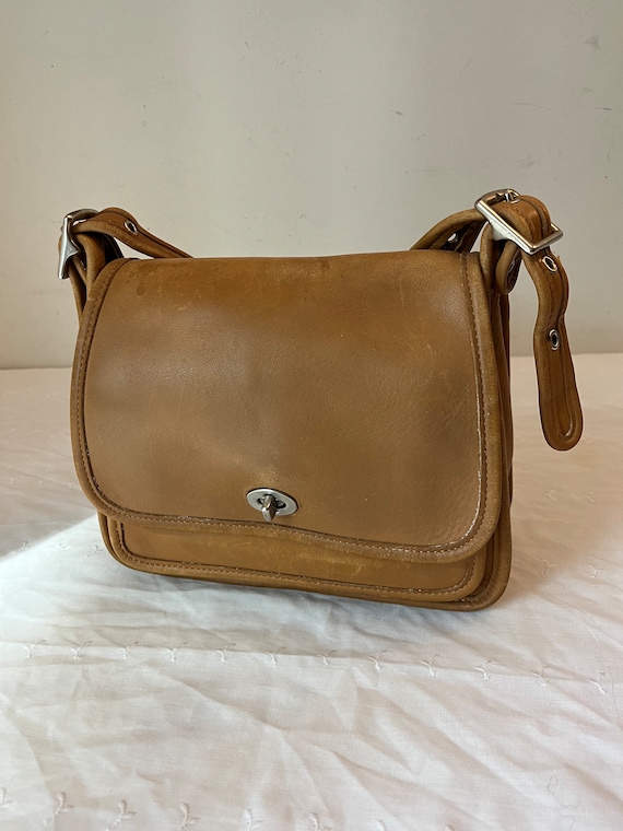 Vintage Coach Rambler Tan Leather Legacy Shoulder 