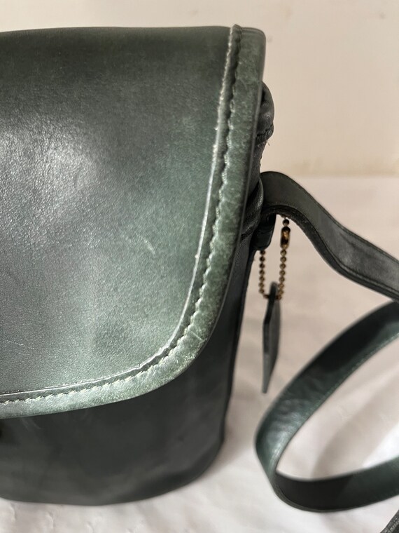 Vintage Coach Green Leather Shoulder Bag 1230 - Etsy