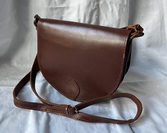 Vintage Coach Brown Leather Purse Shoulder Handbag Legacy Zip 9966