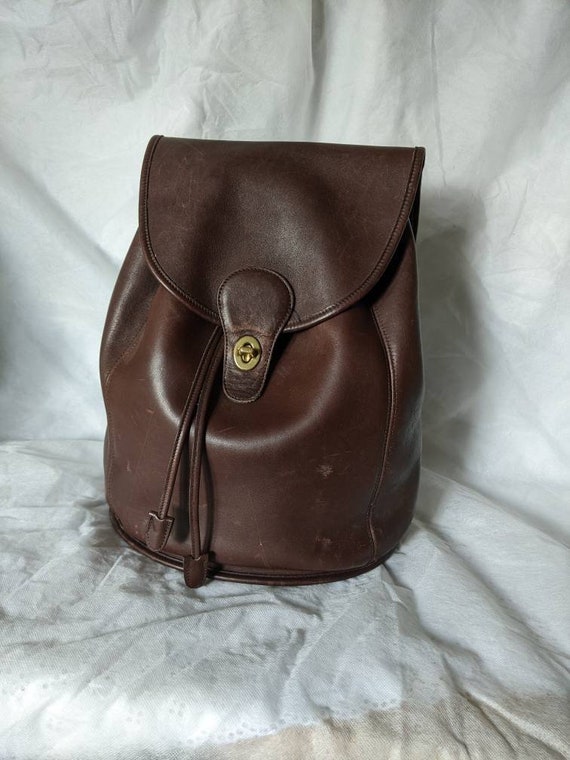 Vintage Coach Brown Leather Large 