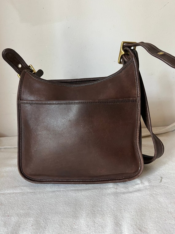 Vintage Coach brown leather purse shoulder handbag