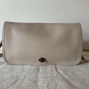 COACH Vintage Black Leather Large Sidepack Saddlebag