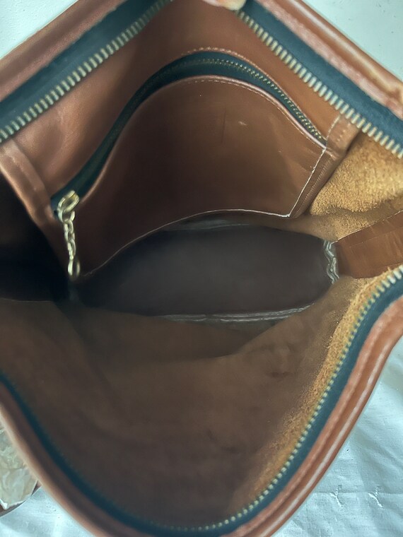 Vintage Coach Brown Leather Whitney Bag Flap Crossbody