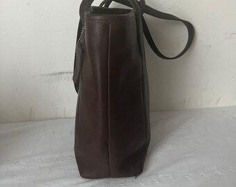 COACH Vintage Legacy Lunch Tote Brown Leather Shoulder Bag Handbag