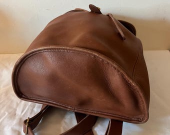 Vintage Coach Brown Leather Large Backpack Legacy Rucksack 9943