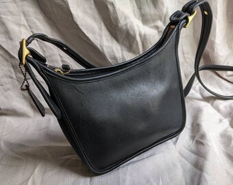 Vintage Coach 9950 Janice Legacy Black Leather Crossbody Handbag