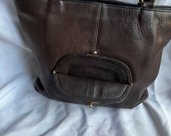 COACH Vintage 70s Coach Zip Top Tote Bag Leather Kisslock COACH Vintage 70s Coach Zip Top Tote Bag Leather Kisslock