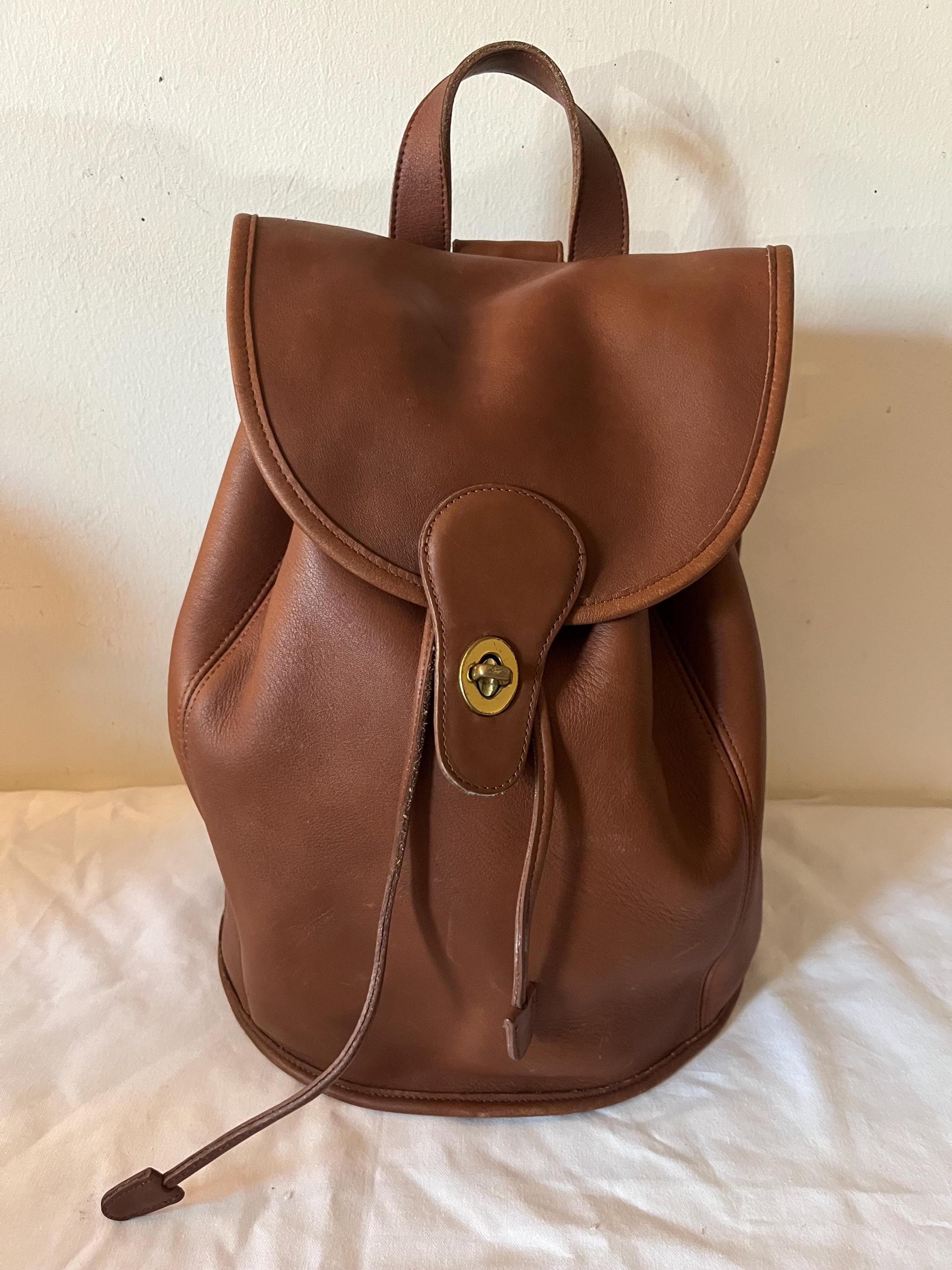 Vintage Coach Brown Leather Large Backpack Legacy Rucksack 9943