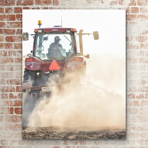 Hülle Traktor Bauernhof Foto, Traktor Fotodruck, Ernte auf dem Bauernhof, Ernte auf dem Bauernhof, Traktor gerahmt, Leinwand, Metallic Fotopapier Druck, Traktor Druck