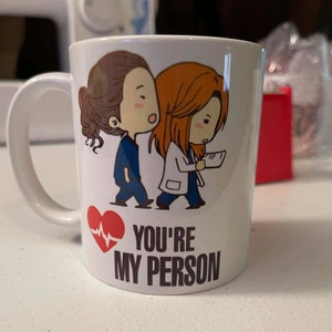 Personalized Grey&#39;s Anatomy Inspire Mug | Your my person | Beautiful Day To Save Lives | Meredith Grey |