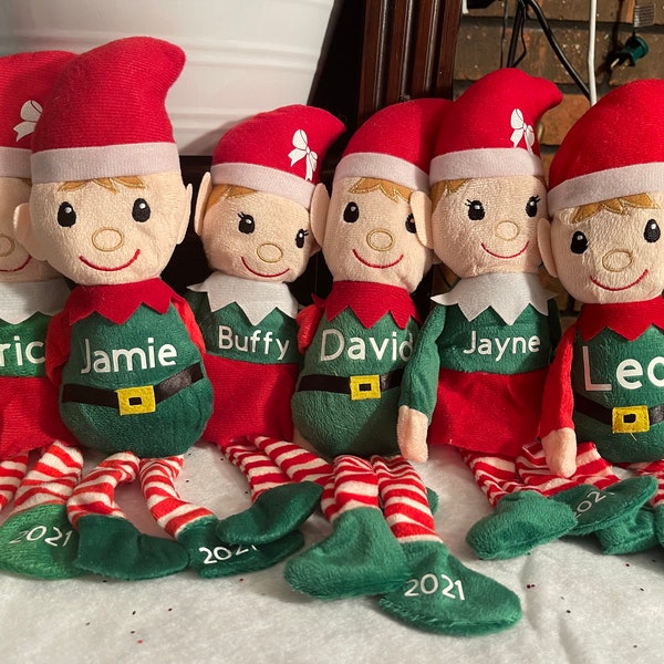 Adopt an Elf | Personalized Christmas Elf | for boy | for girl| stocking stuffer plush elf | personalize stocking stuffer | same day ship