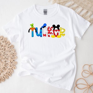 Personalized child Disney Friends DTF Tee | Personalized Birthday | Personalized Mini Tee | Personalized Micky Tee | For boys | For Girls |