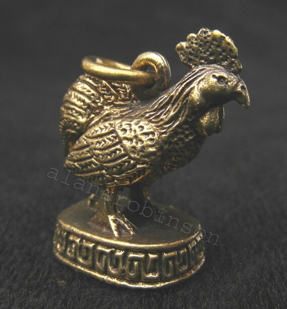 Rooster Pendant Necklace Chinese Year 