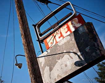 Beer Here - Abandoned Bar Sign Photograph