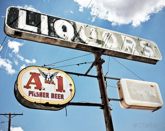 A-1 Pilsner Beer - Neon Liquor Sign Photograph