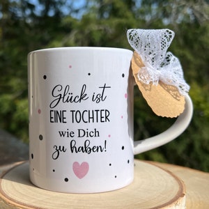 Tasse personalisiert Glück ist eine Tochter wie Dich zu haben Geschenk Tochter Freundin Weihnachtsgeschenk Bild 4